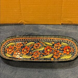 Polish Pottery Oval Floral Platter
